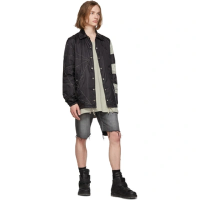 Shop Rick Owens Black Snapfront Jacket In 96108 Black