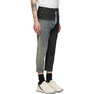 Shop Rick Owens Black Cropped Jeans