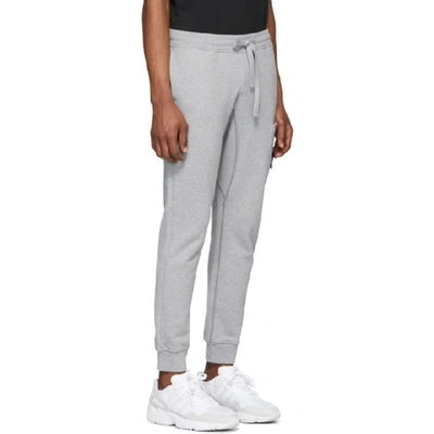 Shop Stone Island Grey Terry Lounge Pants In V1064 Polve