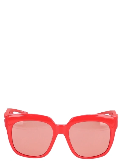 Shop Balenciaga Hybrid D-frame Sunglasses In Red