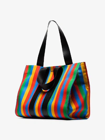 Shop Sunnei Bunter Shopper In Blue Stripes