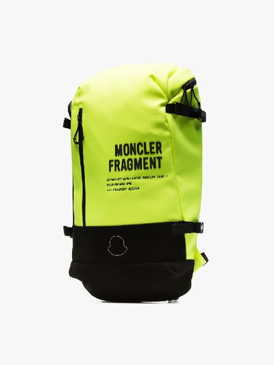Shop Moncler Genius Yellow 7 Moncler Fragment Logo Backpack