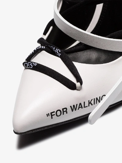 Shop Off-white White 110 Lace-up Leather Pumps