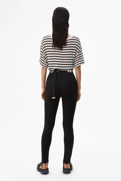 Shop Alexander Wang Classic Striped Pocket Tee In Ink And Ivory