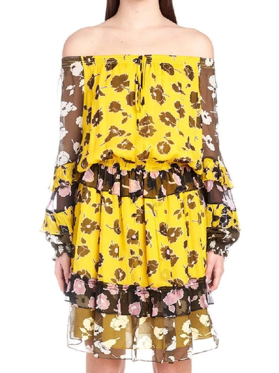 Shop Diane Von Furstenberg Floral Detail Dress In Multi