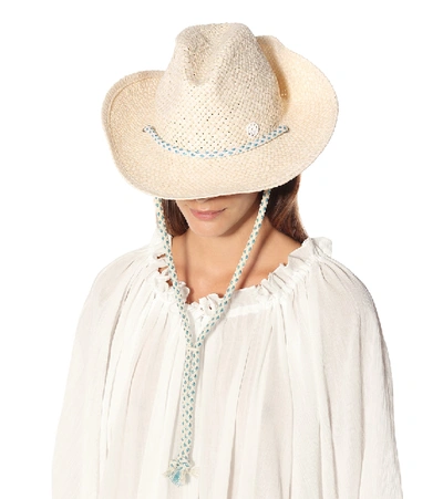 Shop Maison Michel Austin Straw Hat In Beige