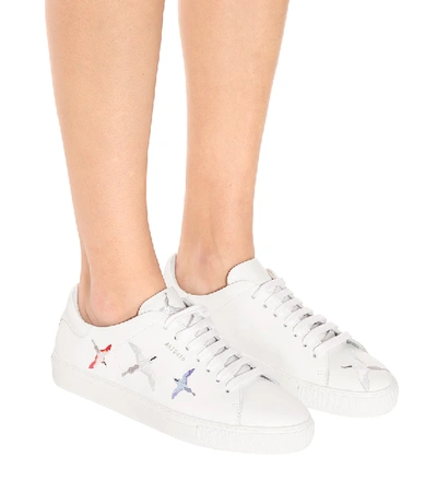 Shop Axel Arigato Clean 90 Bird Leather Sneakers In White