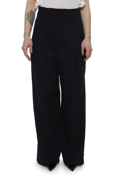 Shop Dsquared2 Wide Leg Pants In Navy