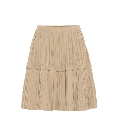 Shop Jil Sander Pleated Miniskirt In Beige