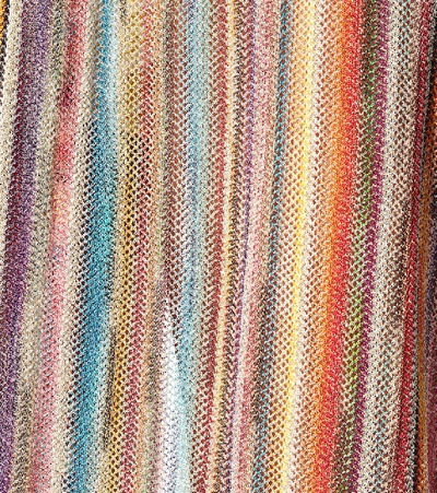 Shop Missoni Striped Knit Kaftan In Multicoloured