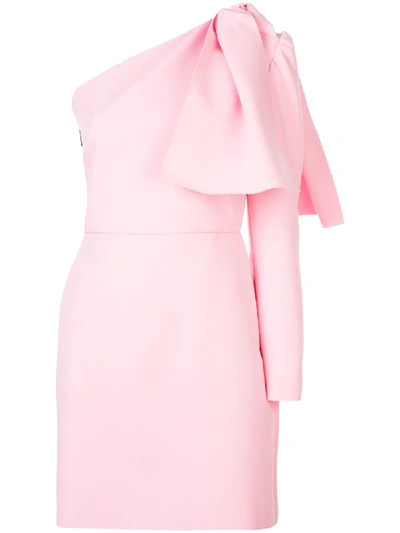 Shop Msgm Einschultriges Minikleid - Rosa In Pink