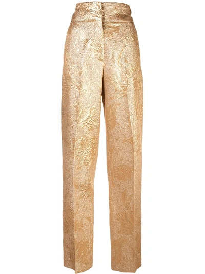 Shop Rochas Hose Aus Brokat - Gold