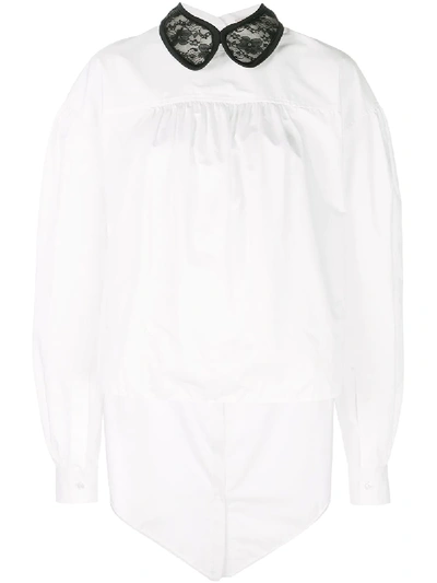 Shop Christopher Kane Hemd Mit Oversized-kragen - Weiss In White