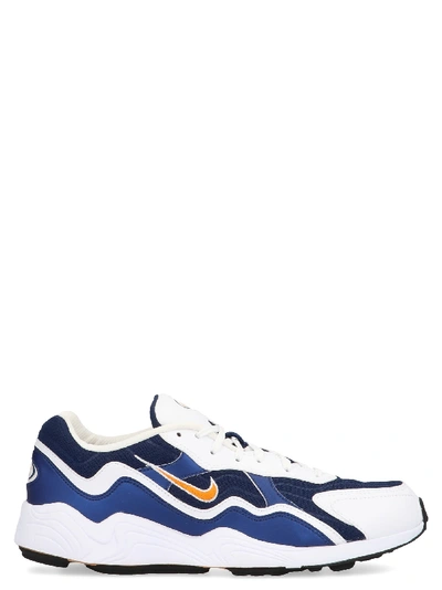 Nike Air Zoom Alpha Mesh And Leather Sneakers In Midnight Navy Citron |  ModeSens