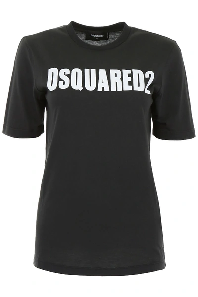 Shop Dsquared2 Logo T-shirt In Black|nero