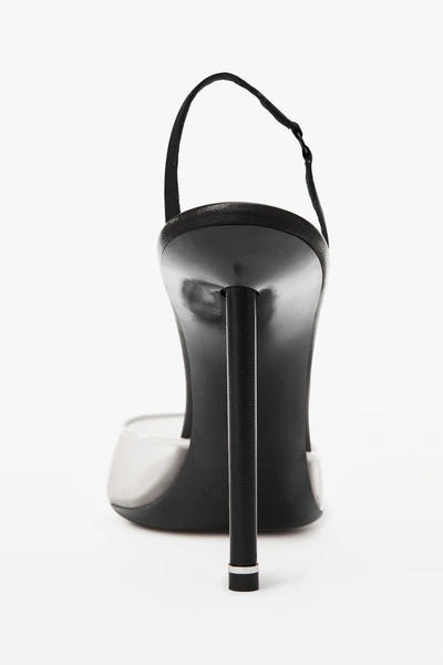 Alexander Wang Alix Mesh And Suede Slingback Pumps In Black