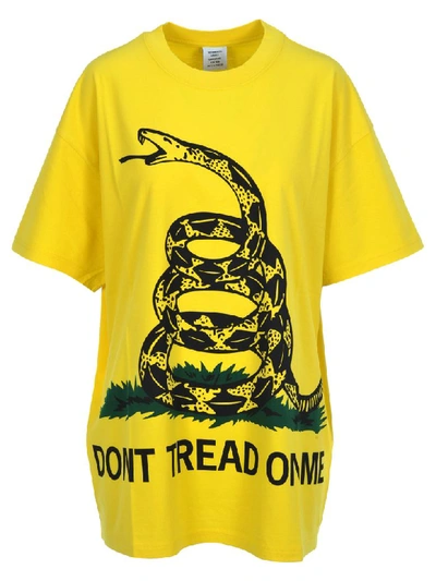 Shop Vetements Printed T-shirt In Yellow