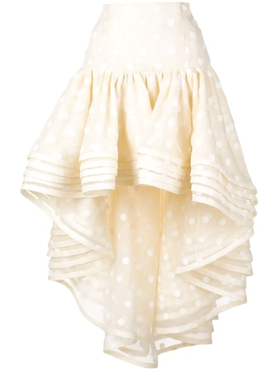 Shop Marc Jacobs Polka Dot Peplum Skirt - Weiss In White
