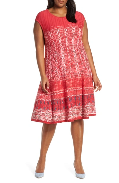 Shop Nic + Zoe Garden Party Dress In Cosmo Red
