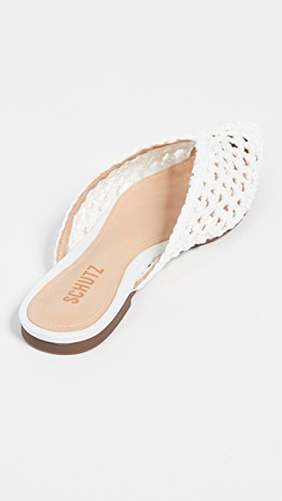 Shop Schutz Badria Point Toe Mules In White