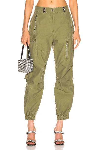 Shop Alexander Wang Workwear Trouser Pant In Green. In Army