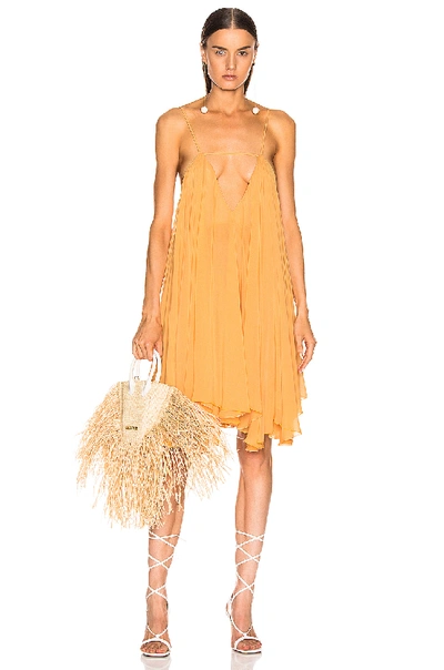 Shop Jacquemus Bellezza Dress In Orange