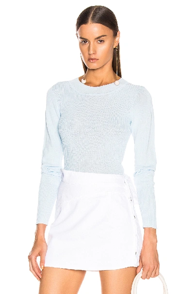 Shop Jacquemus Stephanie Bodysuit In Baby Blue