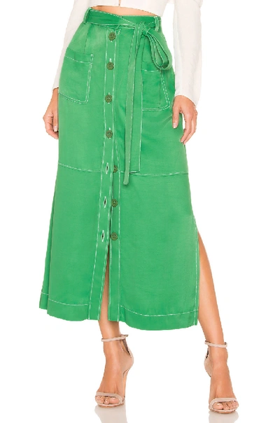 Shop See By Chloé Belted Skirt In Free Green