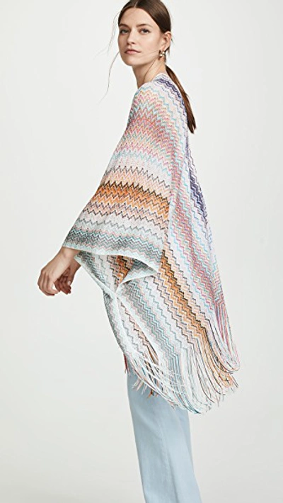 Shop Missoni Poncho In Nimbus Cloud