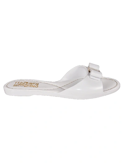 Shop Ferragamo Salvatore  Cirella Flat Sandals In White