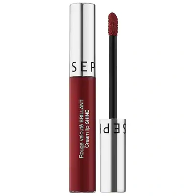 Shop Sephora Collection Cream Lip Shine Liquid Lipstick 07 Carmine Elixir 0.169 Fl Oz/5ml