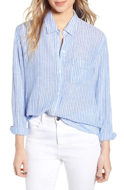 Shop Rails Charli Shirt In Azure Stripe