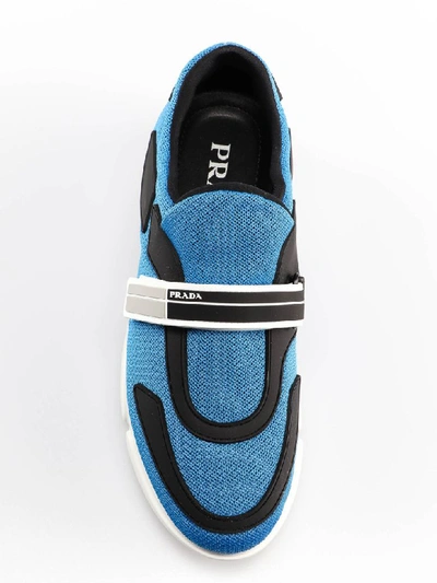 Shop Prada Cloudbust Sneakers In Azzurro