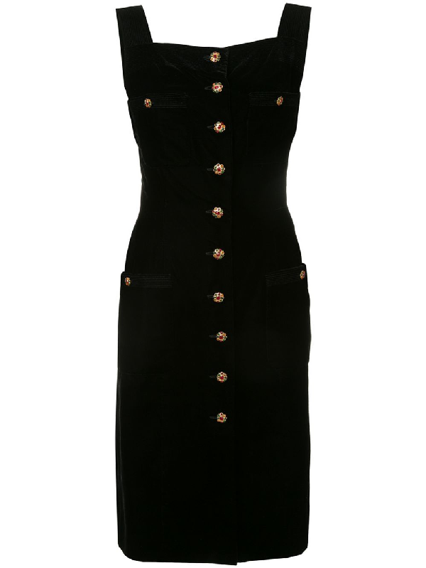 Chanel Vintage 古着无袖连衣裙 - 黑色 | ModeSens