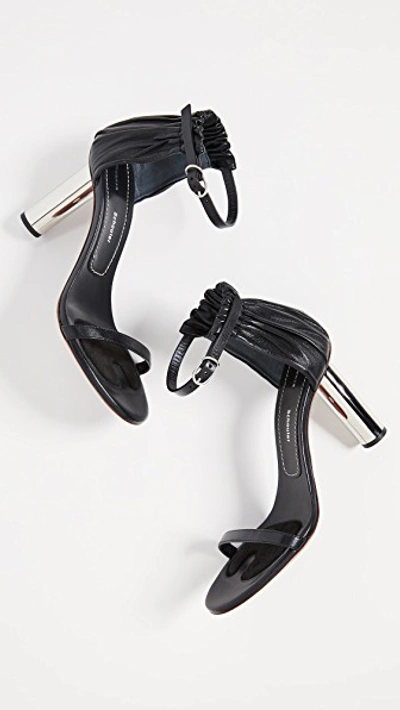 Shop Proenza Schouler Tall Silver Sandals In Black