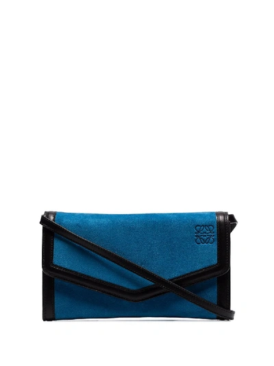 Shop Loewe Clutch Aus Wildleder - Blau In Blue