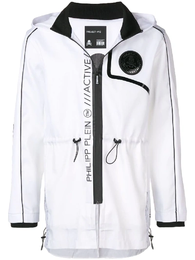 Shop Philipp Plein Lightweight Technical Jacket - White