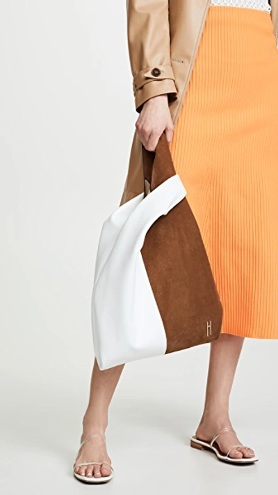 Shop Hayward Shopper Tote In White/cognac