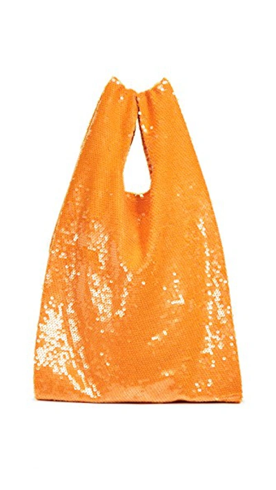 Shop Ashish Sequin Shopper Bag In Orange Sorbet