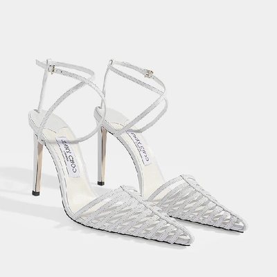 Shop Jimmy Choo | Tamai Cage Sandals In White Nappa Leather