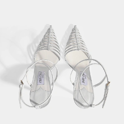 Shop Jimmy Choo | Tamai Cage Sandals In White Nappa Leather