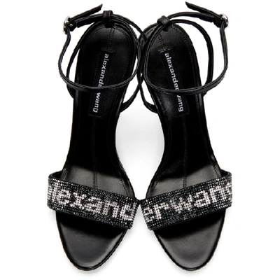 Shop Alexander Wang Black Crystal Jane Sandals