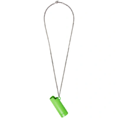 Shop Ambush Green Lighter Case Necklace In Sc26 Green