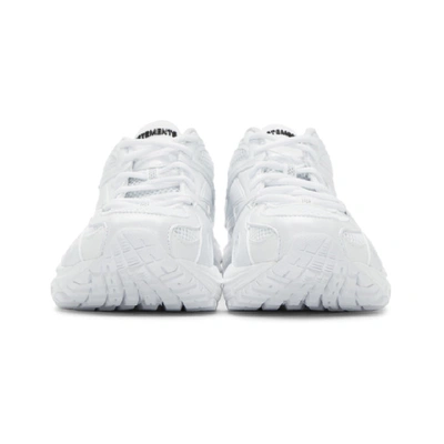 Shop Vetements White Reebok Edition Spike Runner 200 Sneakers