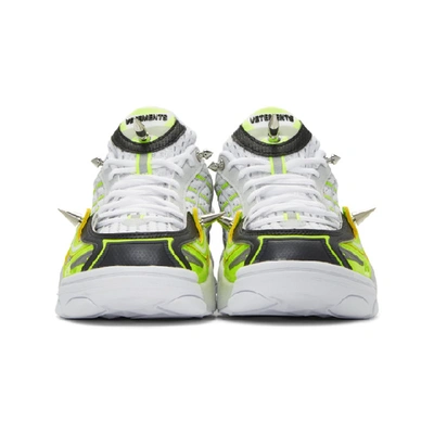 Shop Vetements Grey And Yellow Reebok Edition Spike Runner 400 Sneakers In Fluoyellow