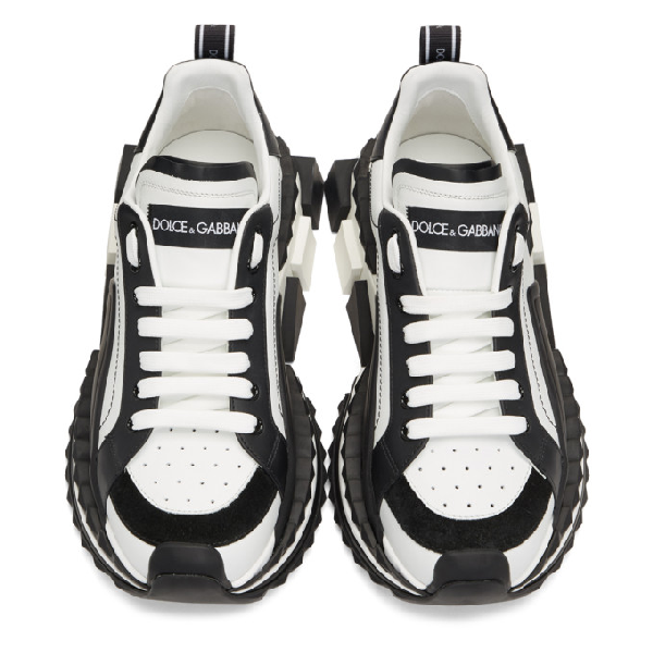 Dolce & Gabbana Men's Super King Metallic Trainer Sneakers In White ...