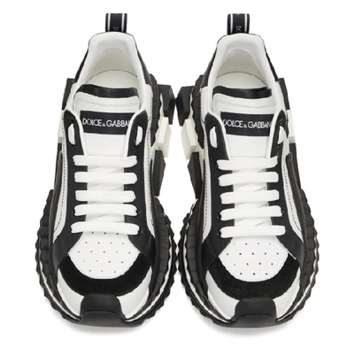 Shop Dolce & Gabbana White & Black Super King Sneakers