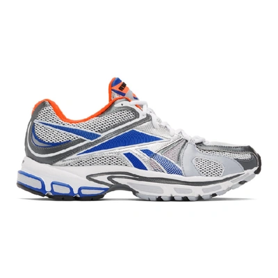 Shop Vetements Grey And Blue Reebok Edition Spike Runner 200 Sneakers