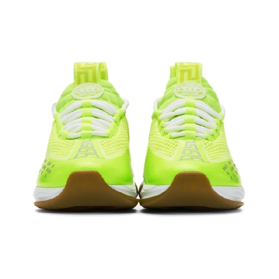 Shop Versace Yellow Cross Chainer Sneakers In Df2 Yellow