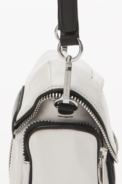 Shop Alexander Wang Marti Micro Crossbody In Black And White